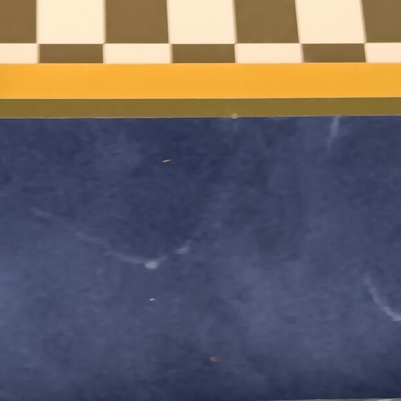 VTG Barbara Mock Sunflowers Print Matted Framed Blue Yellow Black & White Checks - Picture 14 of 15